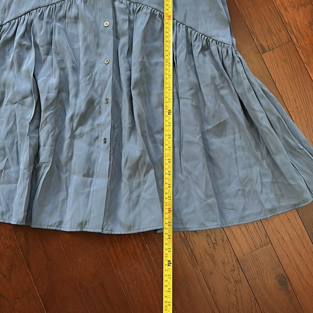 Kontatto Made In Italy NWT Blue Button Down Dress Knee Length Size S - Picture 4 of 8